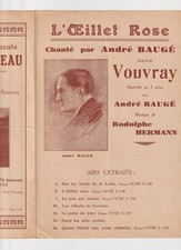 VIN TOURAINE VOUVRAY PARTITION L'OEILLET ROSE OPÉRETTE BAUGÉ HERMANN MONMOUSSEAU