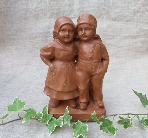 Groupe plâtre statuette - -,