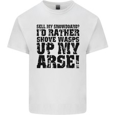 Vendez Mon Snowboard ? T-Shirt En Coton Léger Pour Hommes De Snowboard Drôle