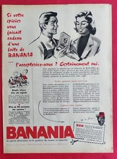 Publicité de presse: Chocolat Petit déjeuner BANANIA  1958