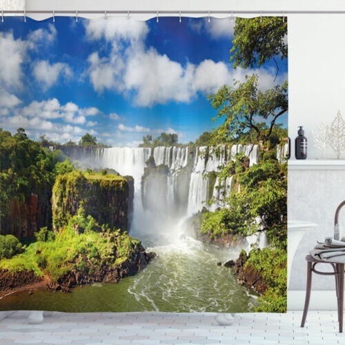 Paysage rideau douche - paysage,