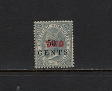 S4359 Honduras Britannique 1888 QV 2c. Sur 50c. Sur 1/. SURCHARGÉ 1v. MH