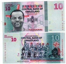 Swaziland Billet 10 Emalangeni