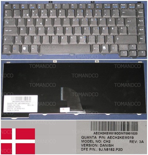Clavier qwerty danois - danois, packard