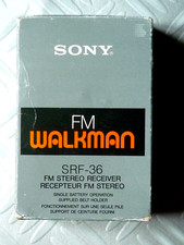 Walkman FM Sony SRF-36. Récepteur FM Stéréo. Dans sa Boite.