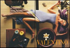 1990's High Heels Valentino Magazine Print Ad Women Fashion Long Legs shoes-2pg