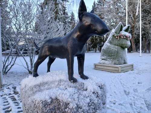 Large sculpture bull - sculpture, of