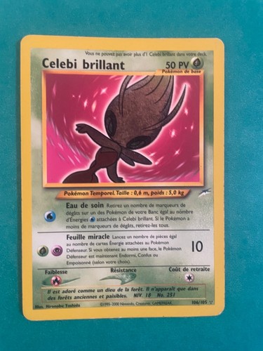 Carte pokemon celebi brillant - carte,