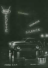 Publicité ancienne automobile Ford S. A. F. 1951 issue magazine Colani