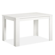 Table à Salle Manger 120x80 Extensible de Cuisine Bois Blanc Moderne Homestyle4u