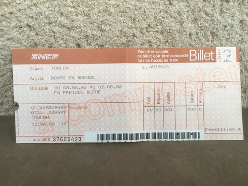 Ancien billet train - billet,