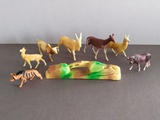 CLAIRET LE ZOO  ANIMAUX et DECORS ensemble figurines lot 5 époque STARLUX
