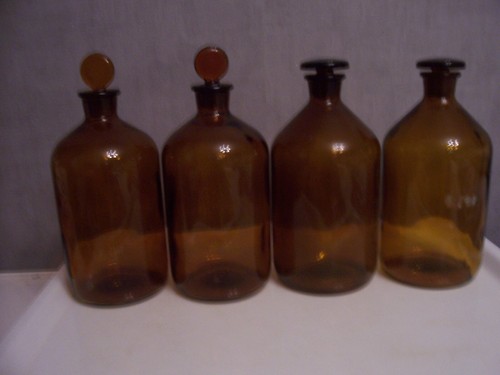 Lot flacons ambre - flacons,