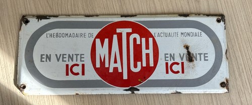 Plaque émaillée paris match - plaque,