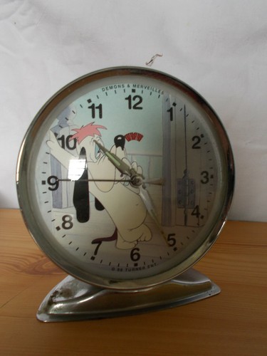 Ancien réveil métal droopy - réveil métal,