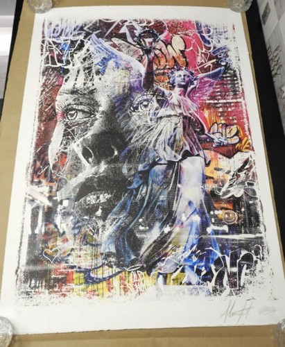 Lithographie vhils pichiavo - pichiavo,