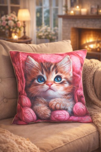 Housse coussin chat et - housse,