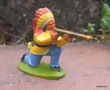 SOLDAT JIM FAR-WEST / FIGURINE INDIEN AVEC CARABINE A GENOUX NO STARLUX