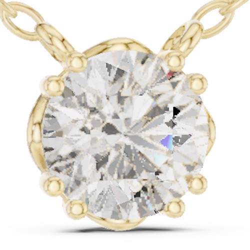 Pendentif rond pour femme - , en