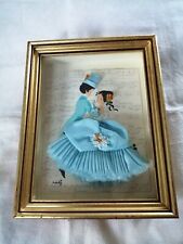 GRAVURE DE MODE, COFFRET CARTON COUPLE DE DANSEURS HABILLÉS, FOND PARTITION