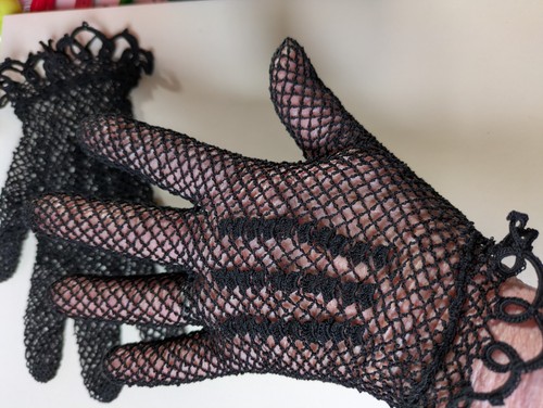 Paire gants crochet main - gants,