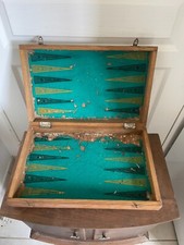 Ancien Jeu Boîte Backgammon