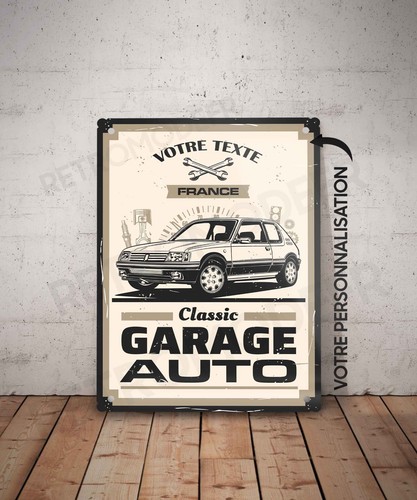 Plaque métal vintage garage - plaque,