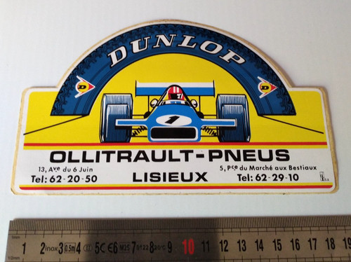 Ancien autocollant pneu dunlop - autocollant,