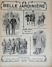 PUBLICITÉ DE PRESSE 1903 BELLE JARDINIERE ÉTÉ 1903 VÊTEMENTS POUR HOMME DAMES