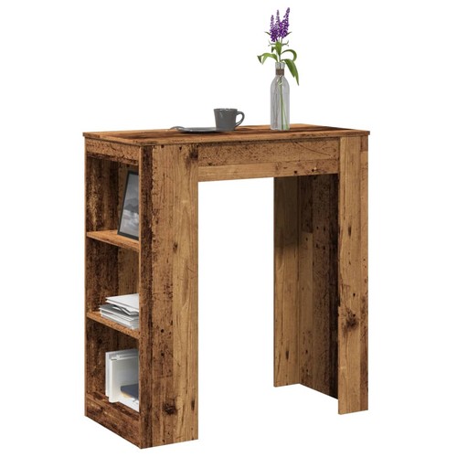 Table bar avec étagères - table,