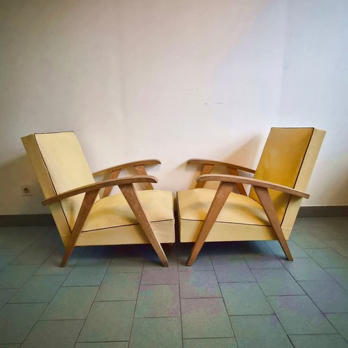 Paire fauteuils vintage - paire,