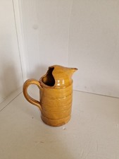 Ancien Pichet En Terre Cuite Vernissée Art Populaire