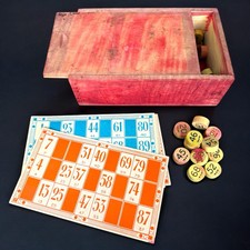 Ancien jeu de loto en bois - Authenticité et charme d’antan