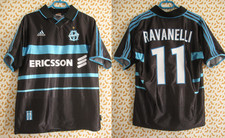 Maillot Olympique Marseille 1999 Ravanelli #11 Adidas OM Ericsson vintage - M