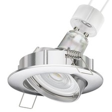 Spot LED encastrable CIRC orientable chromé mat Lampe LED GU10 504lm 50