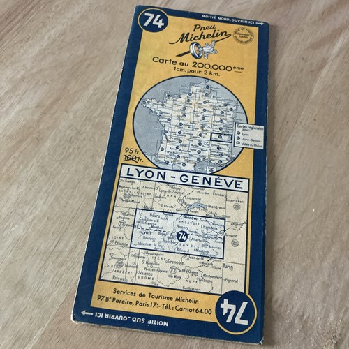 Carte routière ancienne