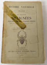 PLANET HISTOIRE NATUELLE ARAIGNEES Deyrolle 1905 LIVRE Biologie Ecologie YI1
