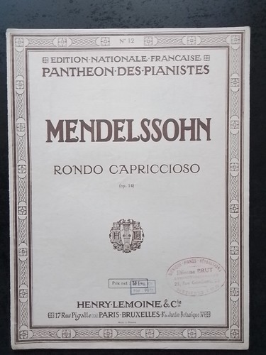 Partition piano mendelssohn - -,
