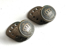 ⭐️ 2 BOUTON ALLEMAND CROCHET CEINTURON WW1 WW2 GERMAN BUTTON BELT WWI WWII