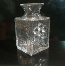 VASE CRISTAL, VERRE, DÉCOR EFFET GRANITÉ DLG TIMO SARPANEVA, BACCARAT, ST LOUIS 