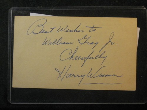 Harry wismer signed gov - wismer, post