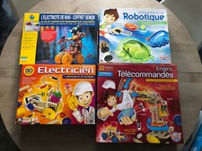 Lot 4 coffret electronique BUKI engins télécommandés / electricien / robotique