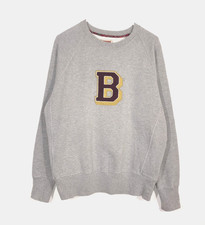 Sweat-shirt Baracuta grand logo brodé pour homme gris S