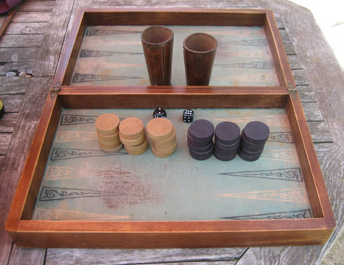 Ancien coffret jeu jacquet - jeu,