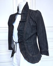 KENZO VESTE TRENDY DENIM COLLERETTES CORSET T S/M