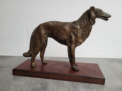 Sculpture bronze chien - bronze,