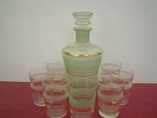 ANCIEN SERVICE A PORTO  VERRE GRANITE ANNEE 40 CARAFE TABLE VIN