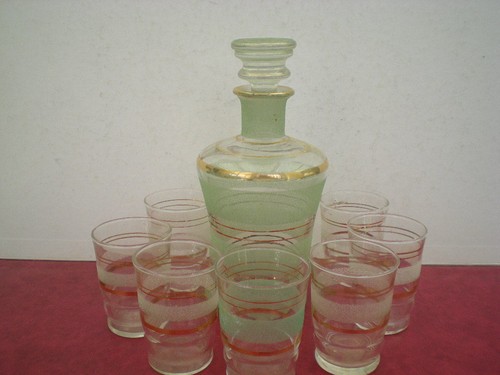 Ancien service porto - service, verre