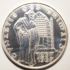 MONACO : 100 FRANCS ARGENT 1997 700e ANNIVERSAIRE DE LA DYNASTIE DES GRIMALDI