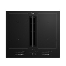 beko table de cuisson aspirante induction 4 feux 7400w noir HIXI64701UP bpro 700